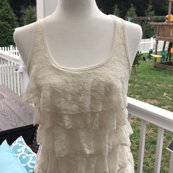 Forever 21 Lace and Mesh Racerback Tank - Picture 2 of 4